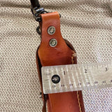 Handcrafted Vegetal Leather Multifunctional Brown Belt Bag with Natural Agate Stone Design – Gift -Versatile Fanny Pack