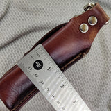 Handcrafted Vegetal Leather Multifunctional Brown Belt Bag with Natural Agate Stone Design – Gift -Versatile Fanny Pack