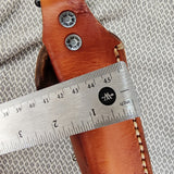 Handcrafted Vegetal Leather Multifunctional Brown Belt Bag with Natural Agate Stone Design – Gift -Versatile Fanny Pack