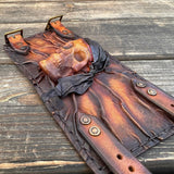 Made To Order-Handcrafted  Genuine Leather Bracelet with Embossed Pirate Skull Design Band Unisex Gift Biker's Accessories, life style Cuff