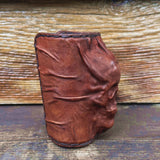 Made To Order-Handcrafted Brown Color Genuine Leather Bracelet with Adjustable Brass İnsert Embossed Skull Design Unisex Gift  Biker's