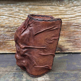 Made To Order-Handcrafted Brown Color Genuine Leather Bracelet with Adjustable Brass İnsert Embossed Skull Design Unisex Gift  Biker's