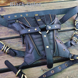 Rock and Roll Genuine Vegetal Leather Drop Leg Bag-Travel Design Bag–Gift Hip Rider Bag-Festival Bag