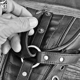 Rock and Roll Genuine Vegetal Leather Drop Leg Bag-Travel Design Bag–Gift Hip Rider Bag-Festival Bag