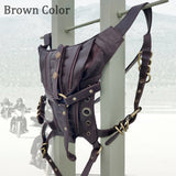 Rock and Roll Genuine Vegetal Leather Drop Leg Bag-Travel Design Bag–Gift Hip Rider Bag-Festival Bag