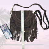 Rock and Roll Genuine Vegetal Leather Drop Leg Bag-Travel Design Bag–Gift Hip Rider Bag-Festival Bag (Copy)