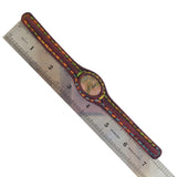 Unique Handcrafted Genuine Brown Leather Bracelet with Flower Green Stone-Unisex Gift Fashion Jewelry with Naturel Stone Cuff