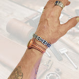 Bohemian Unique Handcrafted Vegetal Brown Leather Bracelet with Tiger's Eye Stone-Unisex Gift Fashion Jewelry-Adjustable Wristband Cuff