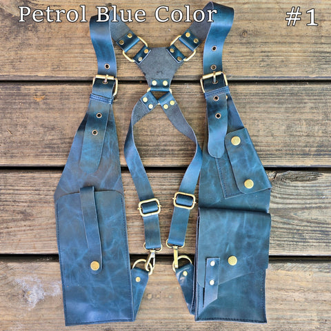 Crazy Horse Leather Holster-Leather Shoulder Bag-Leather Festival Bag-Gift Travel Bag-Burning Man Gear Telephone Holder (Copy)