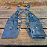Crazy Horse Leather Holster-Leather Shoulder Bag-Leather Festival Bag-Gift Travel Bag-Burning Man Gear Telephone Holder (Copy)