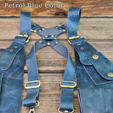 Crazy Horse Leather Holster-Leather Shoulder Bag-Leather Festival Bag-Gift Travel Bag-Burning Man Gear Telephone Holder (Copy)