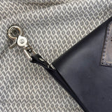 Handcrafted Vegetal Leather Multifunctional Black Belt Bag with Natural Agate Stone Design – Gift -Versatile Fanny Pack