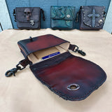 Handcrafted Vegetal Leather Multifunctional Brown Belt Bag with Embossed Longhorn Design – Gift -Versatile Fanny Pack