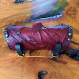 CUSTOM ORDER - Handcrafted Leather Genuine Tool Bag With Embossed Skull Design-Harley Davidson and Universal Motorcycle Bag