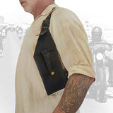 Crazy Horse Leather Holster-Leather Shoulder Bag-Leather Festival Bag-Gift Travel Bag-Burning Man Gear Telephone Holder