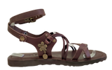 Handcrafted Strappy Vegetal Leather Women Sandalet -Life Style Shoes-Gift Fashion Footwear-Strappy Sandal
