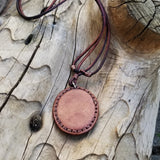 Boho Leather Necklace with Onyx Setting (2265121226806)
