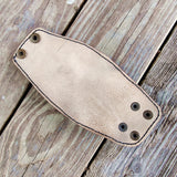 MADE TO ORDER-Unique Handcrafted Genuine Vegetal Leather Dark Brown Skull Design Cuff , Unisex Gift Embossed Skull Leather Bracelet