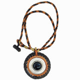 Boho Handcrafted Vegetal Braided Leather Necklace with Silver Plated Charm-Unique Gift Unisex Fashion Jewelry with Pendant