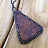 Boho Pewter and Leather Necklace (4095914704950)