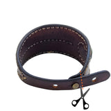 Handcrafted Genuine Brown Vegetal Leather Cuff with Firuze Stone Setting-Lifestyle Unique Gift Fashion Jewelry Bracelet-Bangle