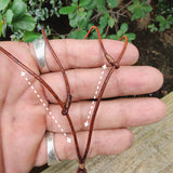 Boho Handcrafted Genuine Leather Necklace with Tiger Eye Stone-Lifestyle Unique Gift Unisex Fashion Leather Jewelry