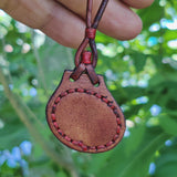 Boho Handcrafted Genuine Leather Necklace with Green Agate Stone-Lifestyle Unique Gift Unisex Fashion Leather Jewelry Choker