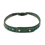 Boho Handcrafted Genuine Vegetal Leather Choker with Black Agate Stone-Unisex Gift Fashion Jewelry with Natural Stone