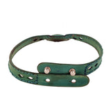 Boho Handcrafted Genuine Vegetal Leather Choker with Black Agate Stone-Unisex Gift Fashion Jewelry with Natural Stone