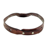 Boho Handcrafted Genuine Vegetal Leather Choker with Yellow Agate Stone Setting-Unique Women's Gift Fashion Jewelry with Natural Stone