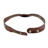 Boho Handcrafted Genuine Vegetal Leather Choker with Yellow Agate Stone Setting-Unique Women's Gift Fashion Jewelry with Natural Stone