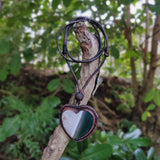 Boho Handcrafted Genuine Vegetal Leather Necklace with White and Black Agate Stone-Unique Unisex Gift Fashion Jewelry