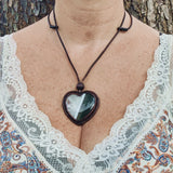 Boho Handcrafted Genuine Vegetal Leather Necklace with White and Black Agate Stone-Unique Unisex Gift Fashion Jewelry
