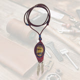 Bohemian Unique Handcrafted Vegetal Leather Necklace with Tiger Eye Stone setting - Cool Unisex Gift Fashion Leather Jewelry