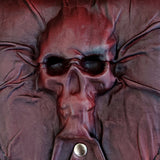 MADE TO ORDER-Handcrafted Vegetal Leather Multifunctional Black-Maroon color Dropleg Bag–Waist Fanny Pack With Wave Design-Gift Lifestyle