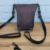 MADE TO ORDER-Handcrafted Vegetal Leather Multifunctional Black Color Drop Leg Bag with Embossed Skull Design–Gift Riders Cool Backpack