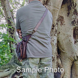 MADE TO ORDER-Handcrafted Leather Multifunctional Drop Leg Bag–Waist Fanny Pack With Wave-Gift Leather Lifestyle Cross body-Back Pack Bag