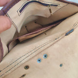 Handcrafted Unique Large Genuine Leather Backpack with Clutch Plate Design _ Gift Rustic Brown Travel Bag - Biker's Bag