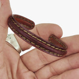 Plain Handcrafted Genuine Brown Vegetal Leather leather Bracelet-Unique Gift Fashion Jewelry Cuff