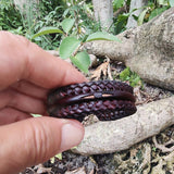 Plain Handcrafted Brown Genuine Vegetal Leather Adjustable Bracelet-Unique Unisex Gift Fashion jewelry Cuff