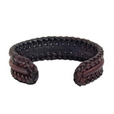 Plain Handcrafted Brown Genuine Vegetal Leather Adjustable Bracelet-Unique Unisex Gift Fashion jewelry Cuff