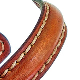 Boho Handcrafted Genuine Vegetal Leather Bracelet with Adjustable Copper Insert-Unisex  Gift Leather Fashion Jewelry-Cuff