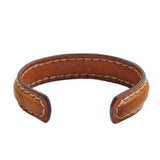 Boho Handcrafted Genuine Vegetal Leather Bracelet with Adjustable Copper Insert-Unisex  Gift Leather Fashion Jewelry-Cuff