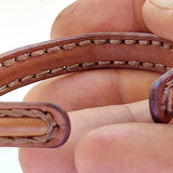 Boho Handcrafted Genuine Vegetal Leather Bracelet with Adjustable Copper Insert-Unisex  Gift Leather Fashion Jewelry-Cuff