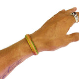 Boho Handcrafted Genuine Vegetal Leather Bracelet with Adjustable Copper Insert-Gift Unisex Leather Fashion Jewelry-Cuff