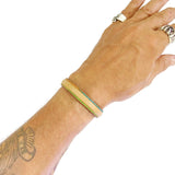 Boho Handcrafted Genuine Vegetal Leather Bracelet with Adjustable Copper Insert-Gift Unisex Leather Fashion Jewelry Cuff