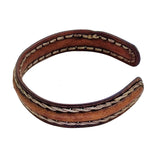 Boho Handcrafted Genuine Vegetal Leather Bracelet with Adjustable Copper Insert-Gift Unisex Leather Fashion Jewelry Cuff