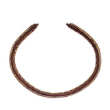 Boho Handcrafted Genuine Vegetal Leather Bracelet with Adjustable Copper Insert-Gift Unisex Leather Fashion Jewelry Cuff