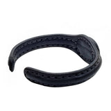 Handcrafted Genuine Black Leather Bracelet with Amber Agate Stone-Gift Unisex Fashion Leather Bracelet Cuff