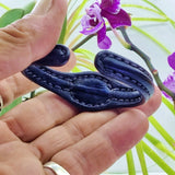 Handcrafted Genuine Black Leather Bracelet with Amber Agate Stone-Gift Unisex Fashion Leather Bracelet Cuff